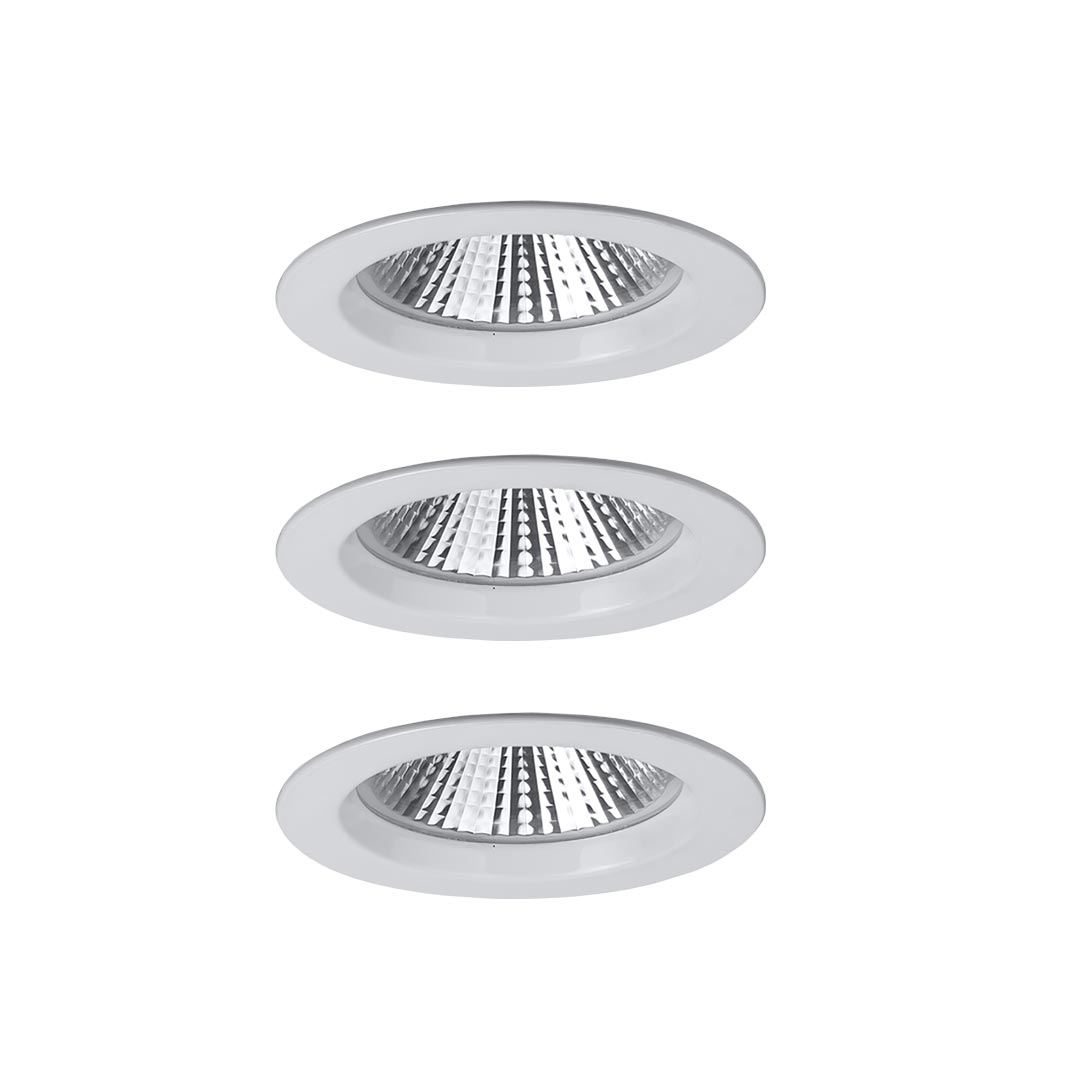 چراغ LED دانلایت توکار مازی نور رفلكتور دار مدل دیانا 13 وات دهانه 12 سانتی متر