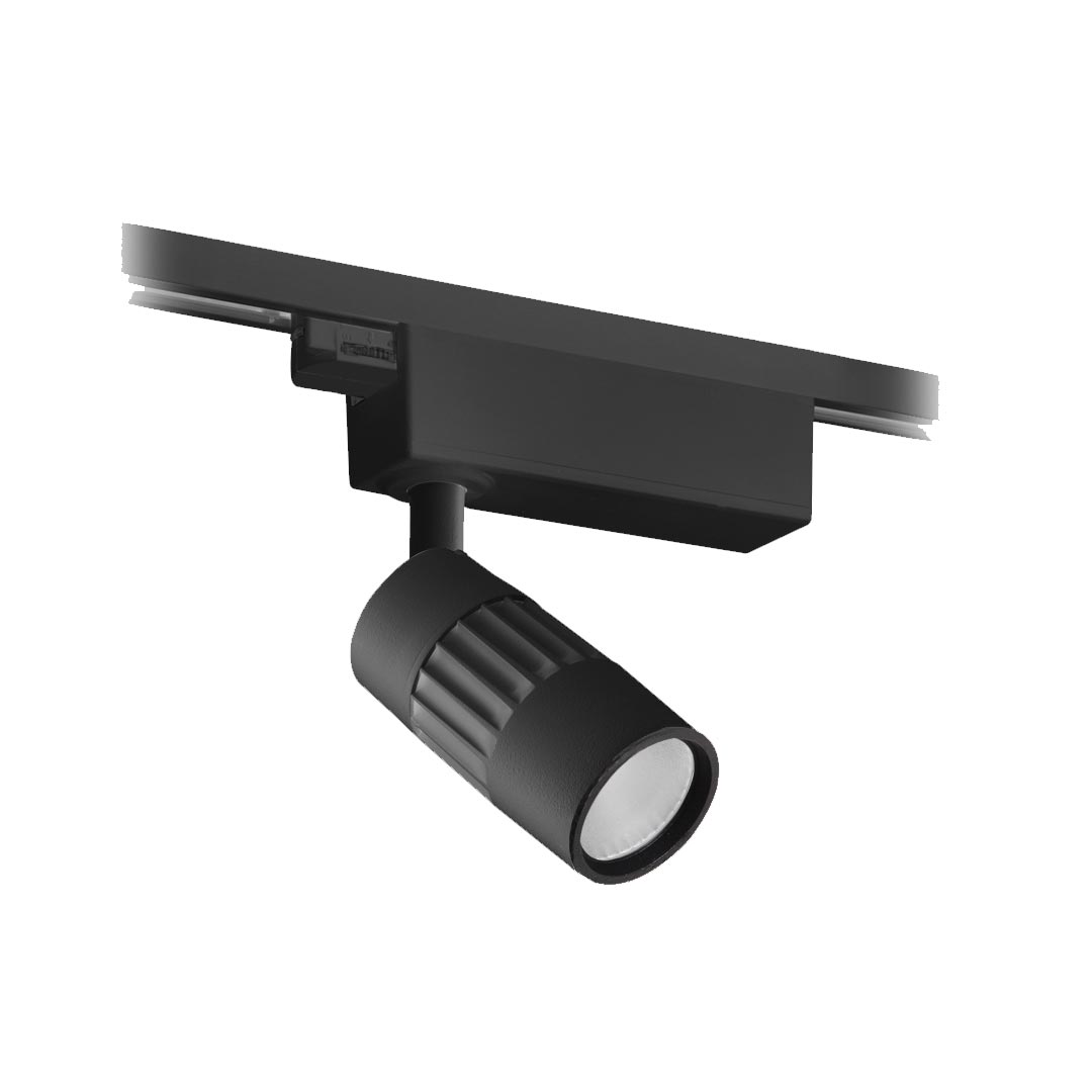 چراغ LED ريلی 20 وات مدل نواترن تک فاز به قطر 6.5 سانتی متر مازی نور با رنگ بدنه مشکی