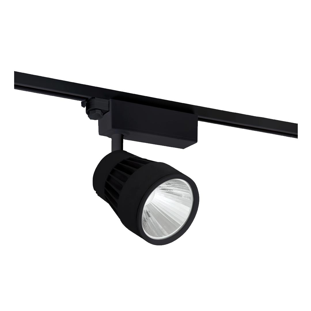 چراغ LED ريلی 40 وات مدل نواترن  تک فاز به قطر 12.5 سانتی متر مازی نور رنگ بدنه مشکی