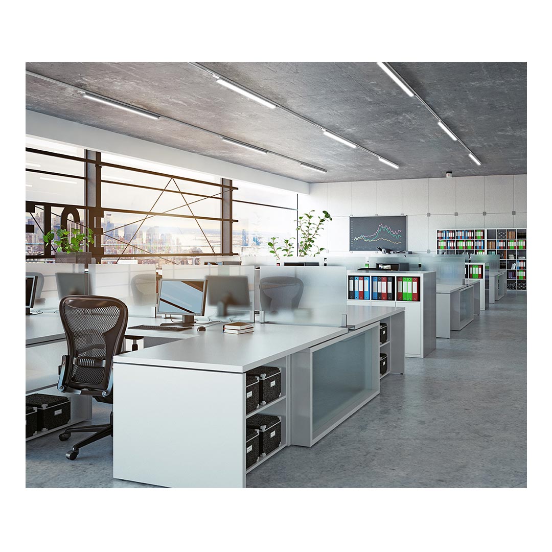 چراغ LED ريلی تک فاز 25 وات مدل لومريا  با پخش 90 درجه نورمازی نور به طول 60 سانتی متر با رنگ بدنه سفید