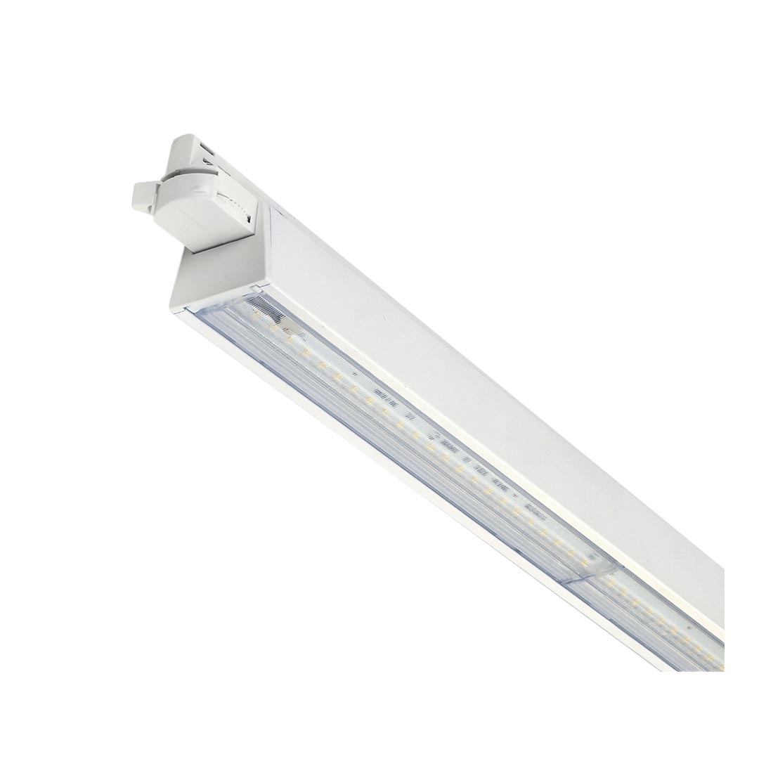 چراغ LED ريلی تک فاز 25 وات مدل لومريا با پخش نامتقارن يك‌طرفه نور مازی نور به طول 60 سانتی متر با رنگ بدنه سفید