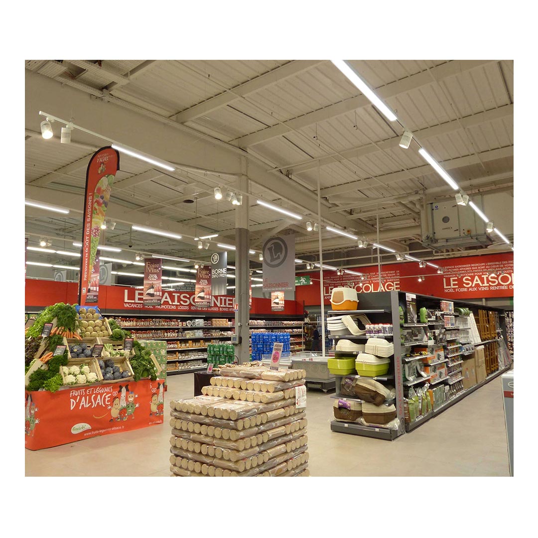 چراغ LED ريلی تک فاز 25 وات مدل لومريا با پخش نامتقارن يك‌طرفه نور مازی نور به طول 60 سانتی متر با رنگ بدنه سفید