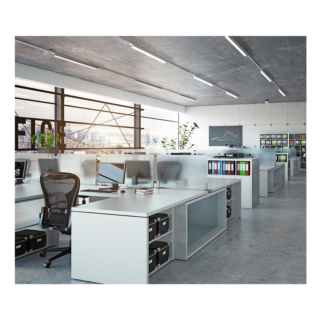 چراغ LED ريلی سه فاز 25 وات مدل لومريا  با پخش 30 درجه نورمازی نور به طول 60 سانتی متر با رنگ بدنه سفید