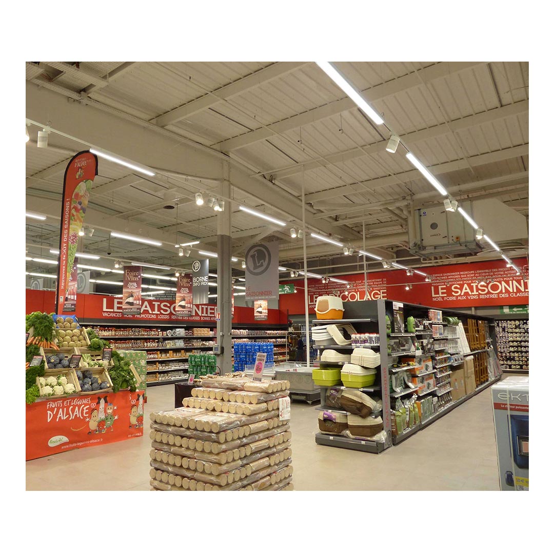 چراغ LED ريلی سه فاز 47 وات مدل لومريا  با پخش  نامتقارن يك طرفه نورمازی نور به طول 120 سانتی متر با رنگ بدنه مشکی