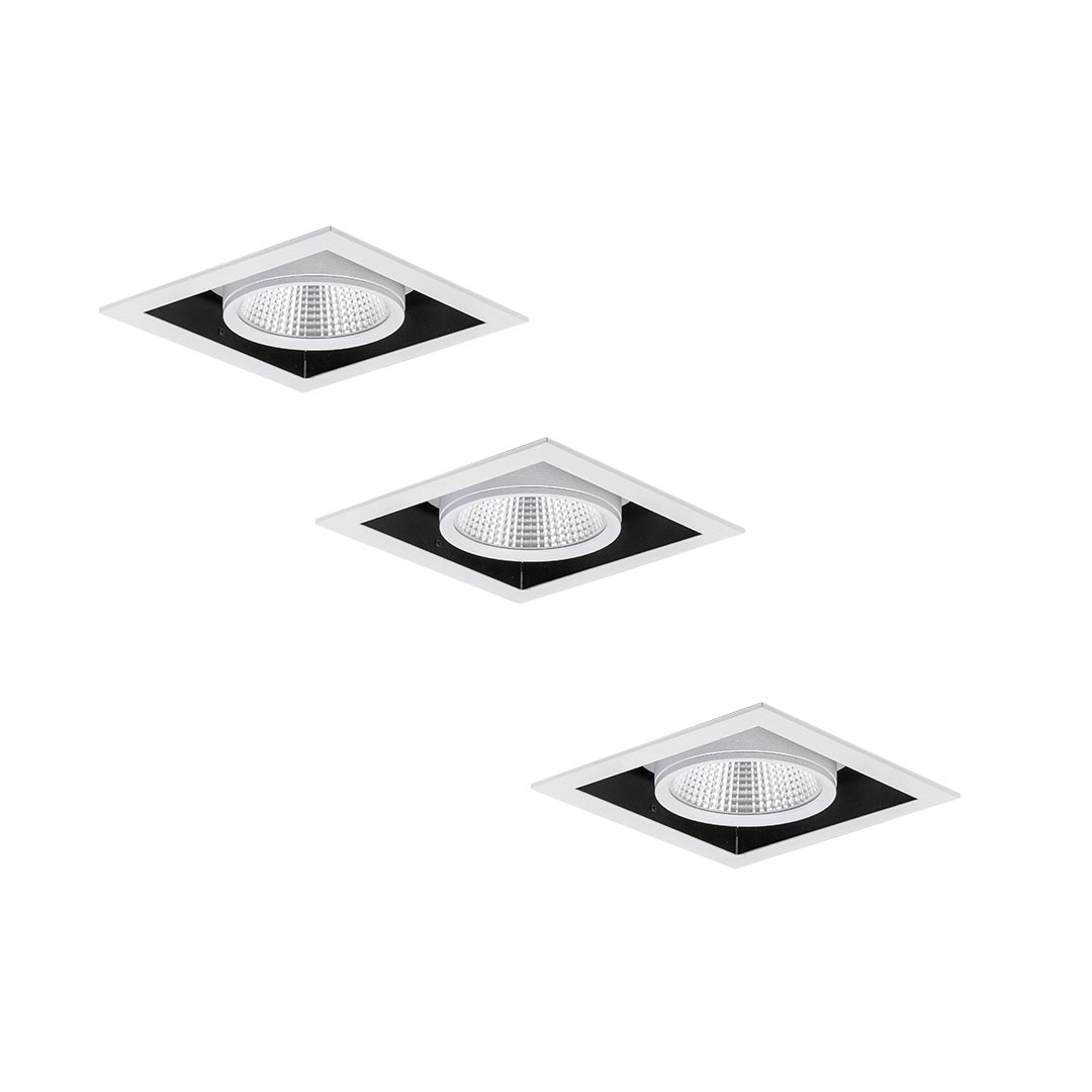 چراغ LED مولتی دانلايت اوربیتال تک خانه توكار مازی نور 34 وات قطر 12.5 سانتی متر