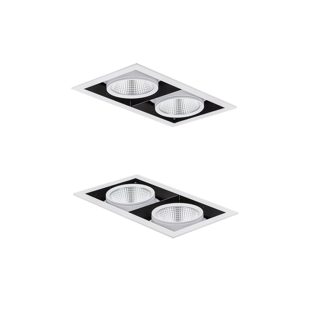 چراغ LED مولتی دانلايت اوربیتال تک خانه توكار مازی نور 52 وات قطر 9 سانتی متر