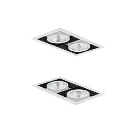 چراغ LED مولتی دانلايت اوربیتال تک خانه توكار مازی نور 68 وات قطر 12.5 سانتی متر
