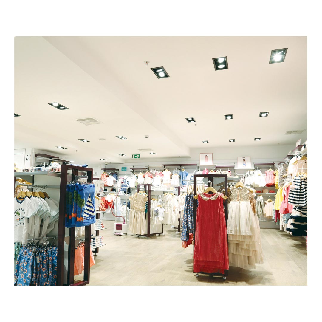 چراغ LED مولتی دانلايت اوربیتال تک خانه توكار مازی نور 68 وات قطر 12.5 سانتی متر