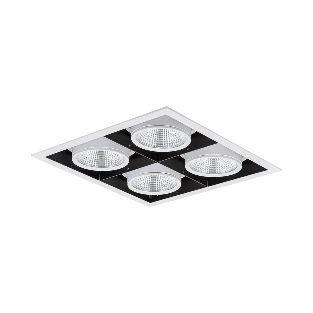 چراغ LED مولتی دانلايت اوربیتال چهار خانه توكار مازی نور 106 وات قطر 12.5 سانتی متر