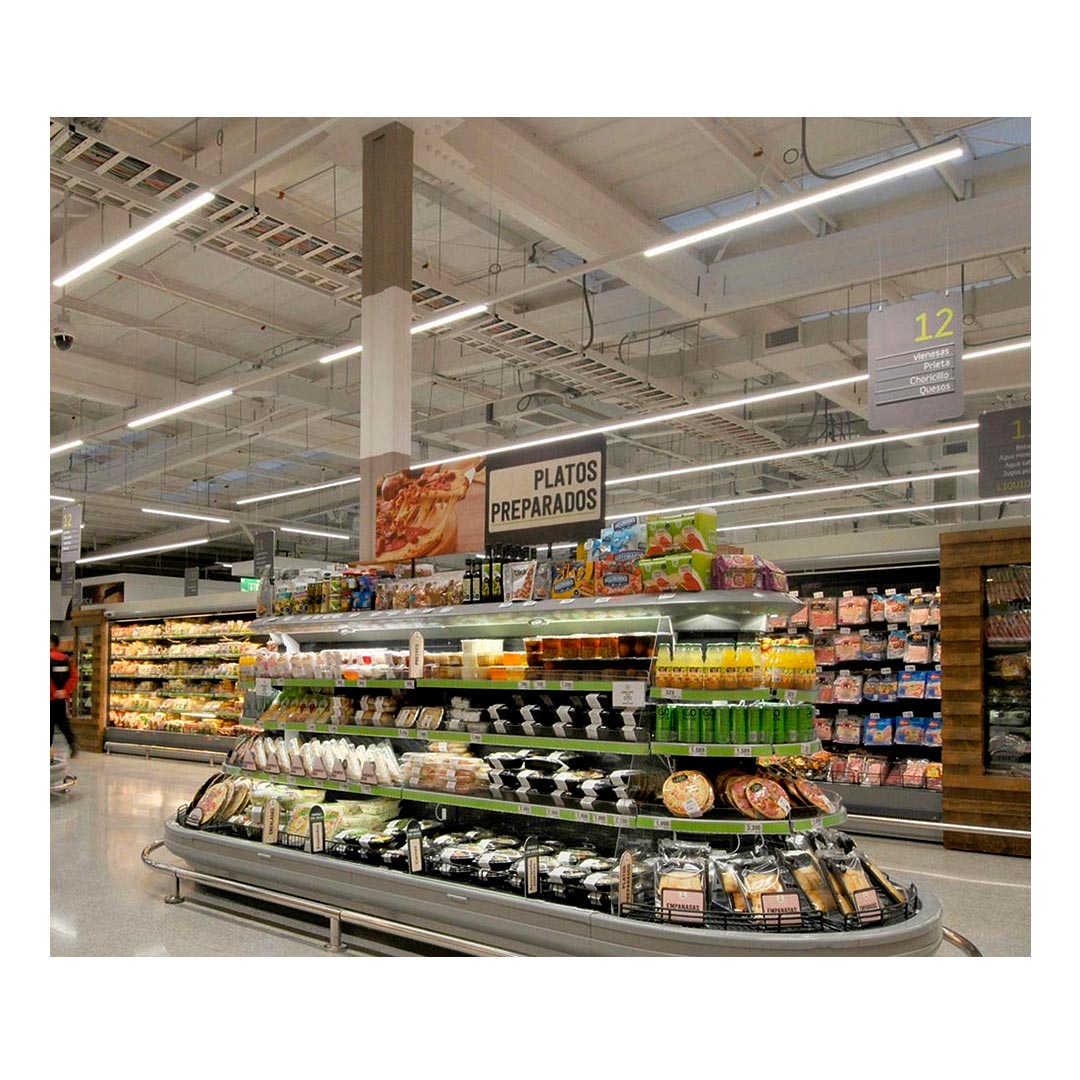 چراغ خطي روكار/آويز مدل لوميلاين مازی نور با پخش نامتقارن يكطرفه نور با توان 58 وات به طول 145 سانتی متر