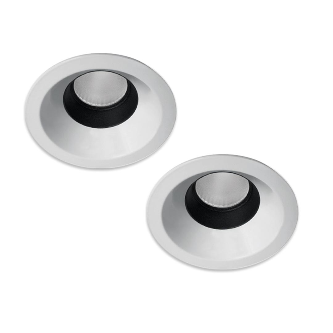 چراغ دانلايت گرد توكار 10 وات دهانه 10 سانتی متر برق مستقیم مازی نور مدل آرتميس رنگ بدنه سفید