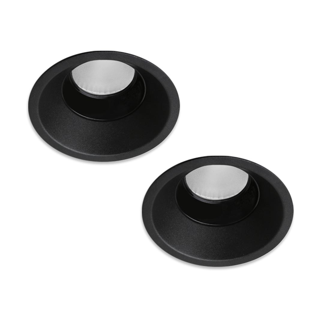 چراغ دانلايت گرد توكار 10 وات دهانه 10 سانتی متر برق مستقیم مازی نور مدل آرتميس رنگ بدنه مشکی