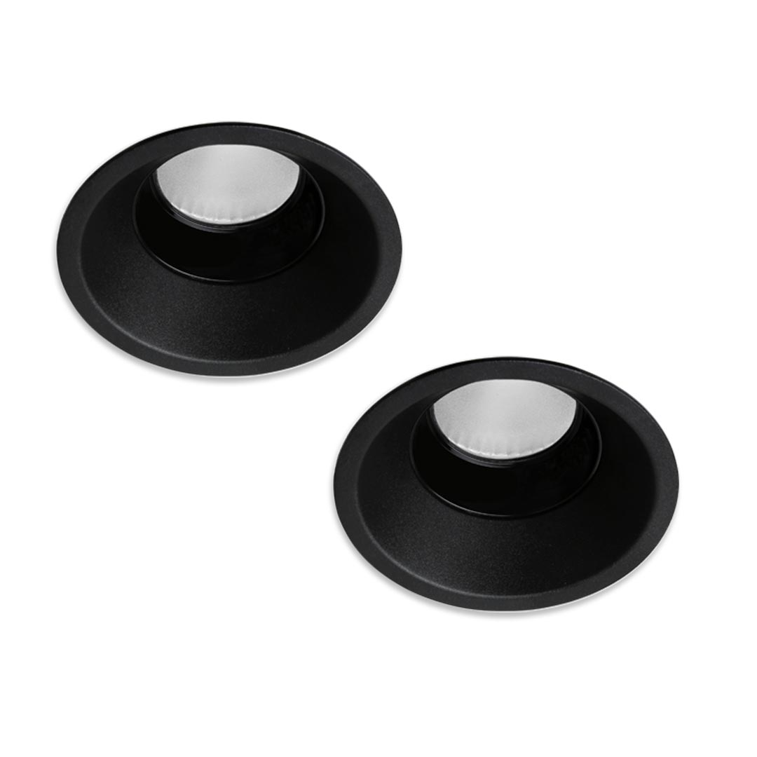 چراغ دانلايت گرد توكار 13 وات دهانه 10 سانتی متر مازی نور مدل آرتميس رنگ بدنه مشکی