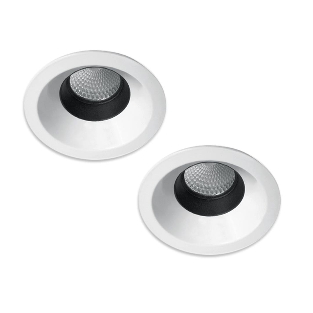 چراغ دانلايت گرد توكار 34 وات دهانه 15 سانتی متر مازی نور مدل آرتميس رنگ بدنه سفید