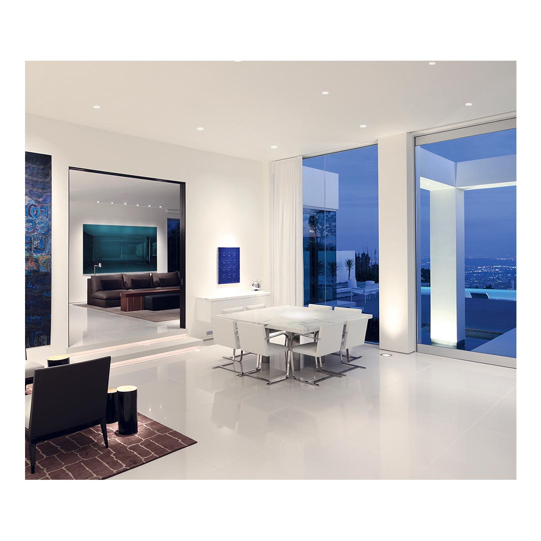 چراغ دانلايت گرد توكار سفید 35 وات دهانه 20 سانتی متر مدل آريانا مازی نور