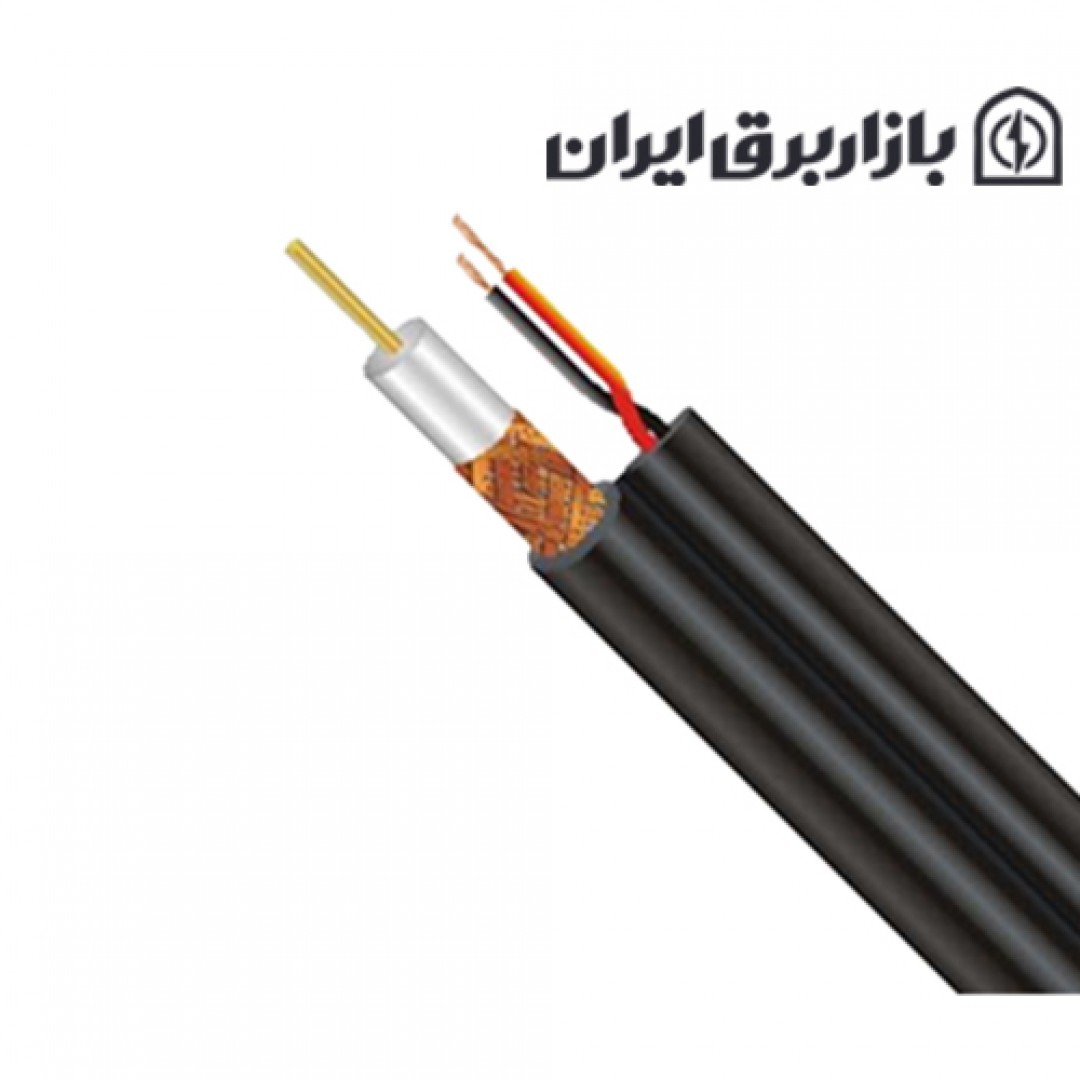 کابل آنتن صادراتی CCA RG59 مغزی مس هادی نور حلقه 100 متری